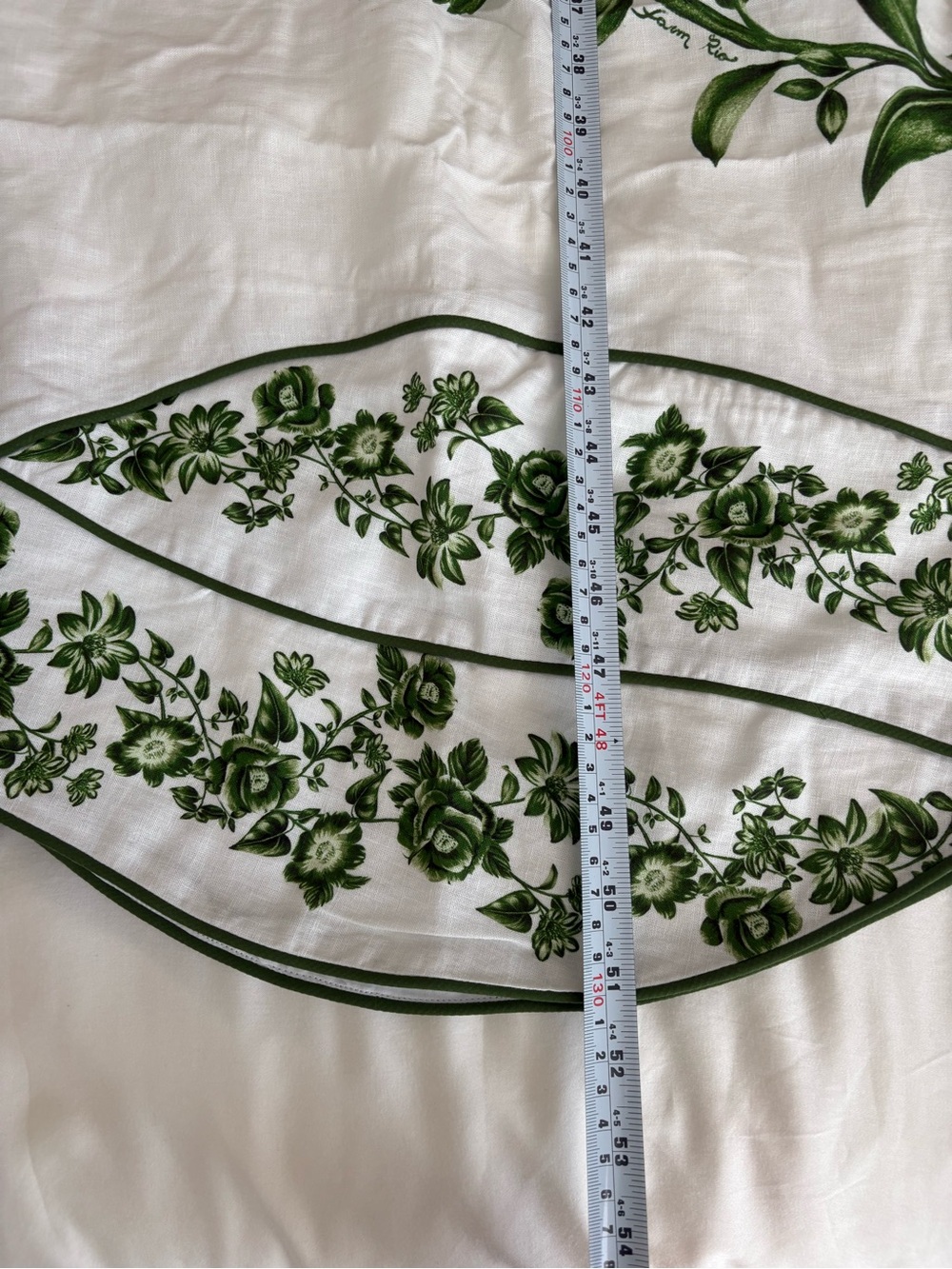 NWOT Farm Rio Off-White Green Floral Cascade Midi Dress XL - Picture 16 of 16